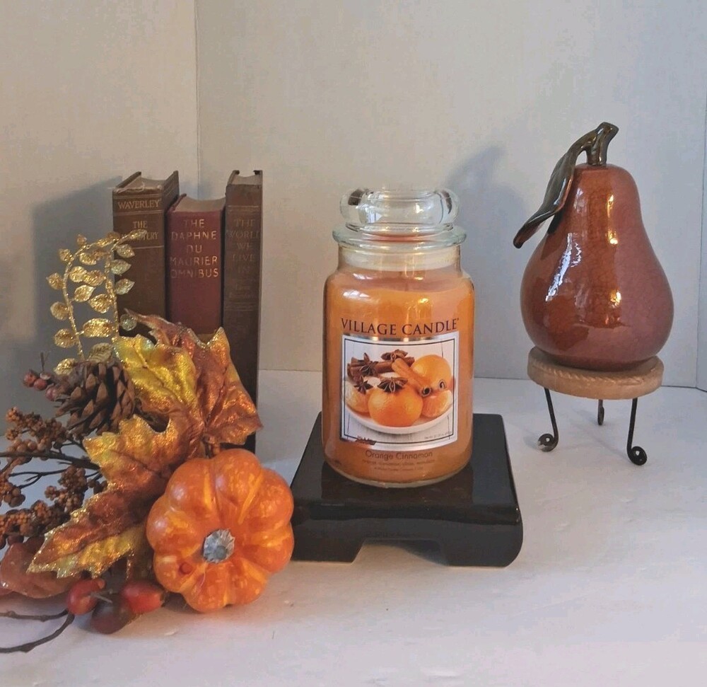 Brand NEW! Stonewall Kitchens,Village Candle; Cinnamon Orange Scented Xl Candle